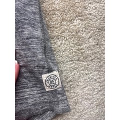 American Eagle Flex Stripe Tee Mens Large Tall Grey White Marled Crew Neck Shirt