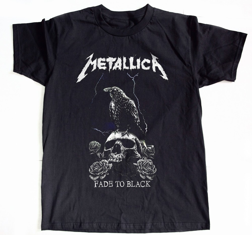New! Metallica Fade to Black Heavy Cotton Unisex T-shirt Size S-5XL
