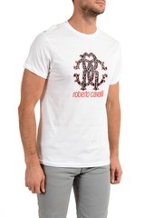 Roberto Cavalli “Beachwear” Men’s White Graphic Print T-Shirt Sz S M L XL 2XL
