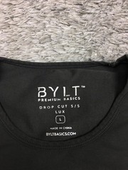 BYLT Drop Cut Short Sleeve Lux Shirt Mens Size Large Gray