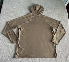 Habit Hooded Shirt Men’s Large Brown Hooded Performance Wicking Stretch Bamboo