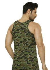 Camouflage Mens Vest Army Camo Military Sleeveless Top Gym Athletic Sport Cotton