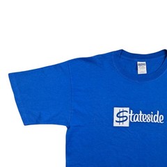 Gildan T Shirt L Men’s Blue Cotton State Side Vinyl Motown Music Short Sleeve