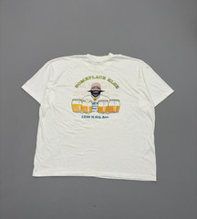 Vintage 70s Liquor Where She Likes It Shirt White Humor Bar Tee True XL