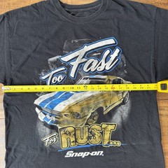 Snap On Tools Men’s Short Sleeve T-Shirt Size L/XL Premium Black Logo Graphic