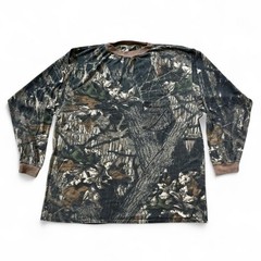 Vintage 90s Mossy Oak Real Tree Camo Long Sleeve Single Stitch Shirt Large Soft
