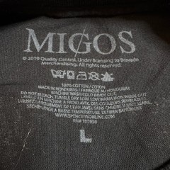 Migos Culture Album Tour Graphic T Shirt Black Roses Size Large