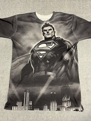 Superman DC black & white all over print custom T-Shirt size Small