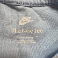 Nike T-Shirt Mens Small Blue Alien Eyes Graphic Swoosh Trippy Cactus Pyramid