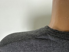 Vintage 90s V-Neck Shirt Men Large Minimal Gray Heavy Rayon Blend Robert Stock