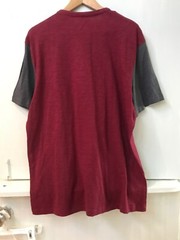 Alfani Mens Slim Fit Crew Neck Pocket T Shirt Tee Burgundy Gray Size XL NWT