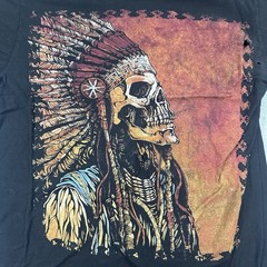 LowBrow Art Company T-Shirt Skull Indian Chief Spirit Of A Nation Size Medium