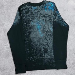 Y2K Grunge Affliction Style Xtreme Couture Thermal Long Sleeve Shirt – Size XL!