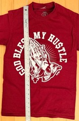 RUFNEK GOD Bless My hustle Mens T SHIRT Red SM B4