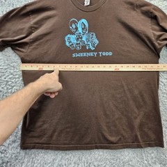 Sweeny Todd T Shirt American Apparel Made in USA Vintage 2XL Brown