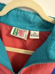 Vintage 90s Bold Spirit Colorblock Nylon Windbreaker Jacket Size medium Retro