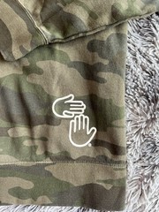 MICHIGAN HANDS ZIP HOODIE (CAMO) High Five Threads Company Size X-LARGE