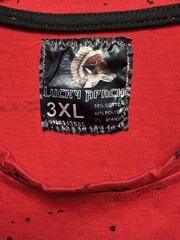 Lucky Apache T -Shirt Rhinestone Beaded Teddy Bear Sz 3XL Streetwear NWOT