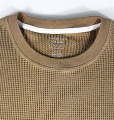 American Eagle Men’s L Khaki Super Soft Standard Fit Waffle Knit Thermal Shirt