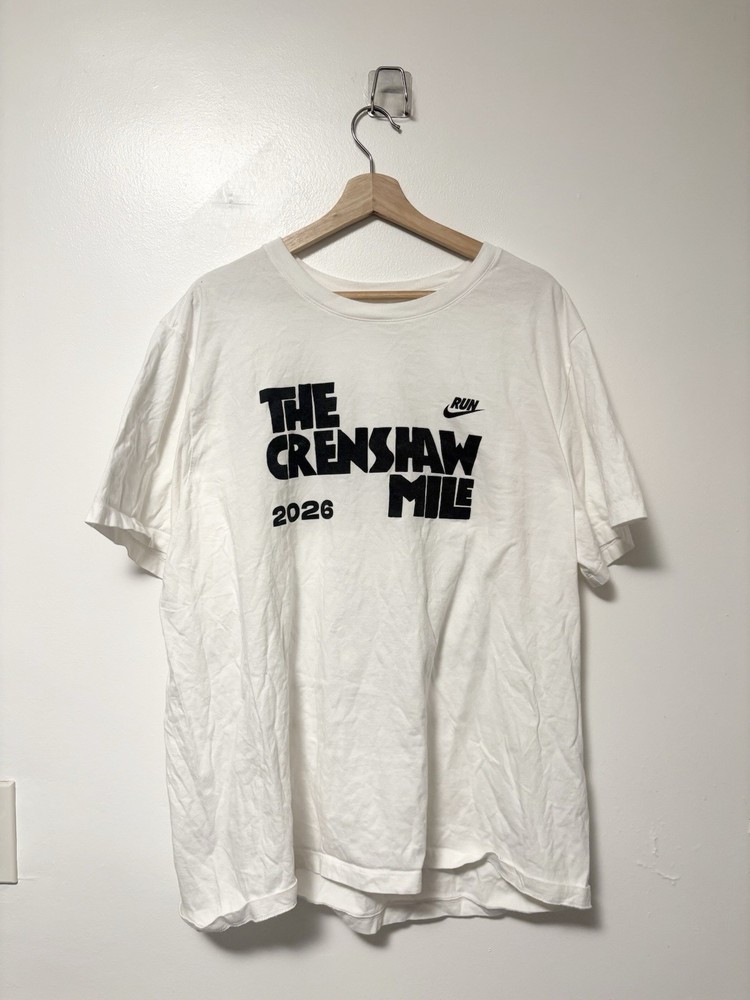 Rare Nike Run The Crenshaw Mile 2026 T Shirt Nipsey Hussle Los Angeles Race XL