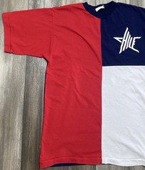 Vintage Mani Hile Color Block T Shirt Mens S Red White Blue Graphic Tee Texas