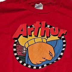 Arthur Angry Fist Graphic T-Shirt Men’s Small Red PBS Kids Retro