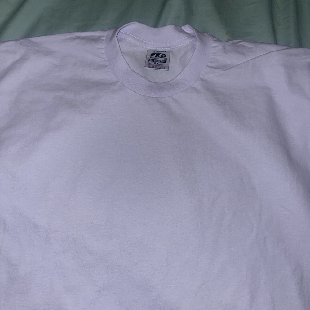 3 NEW PRO 5 PRO5 T-SHIRT SUPER HEAVY WHITE TEE PLAIN BLANK 3X-LARGE 3XL 3PCS