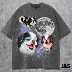 Custom Pet Portrait Comfort Tee Personalized Pet Memorial Dog Cat Lover Gift
