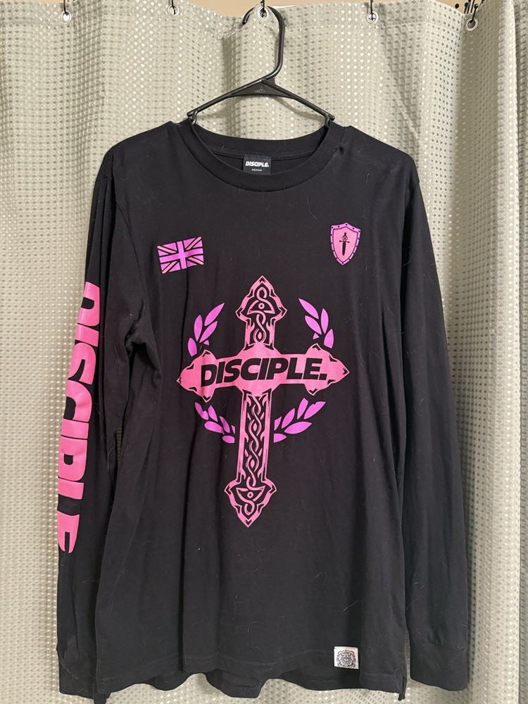 Disciple Round Table Long Sleeve Shirt Medium Black Graphic