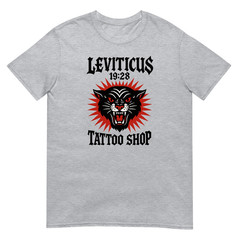 Leviticus Tattoo Shop, Biblical Ink Master, Historial Art, Printed T-Shirt