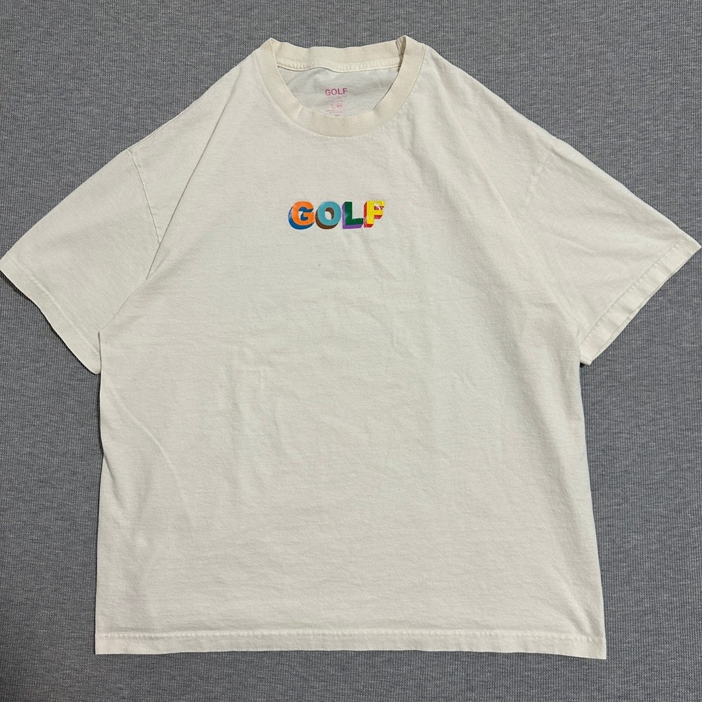 Golf Wang Tyler the Creator Multicolor 3D Logo Graphic Tee Cream Extra Large