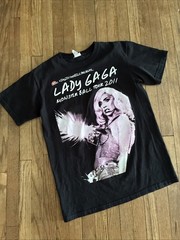 Lady Gaga Monster Ball Tour 2011 T-Shirt Black Graphic Concert Tee Medium