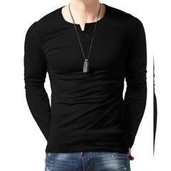 Zonbailon men’s long sleeve solid color slim fit breathable quick dry