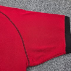 Vintage C-Two Ringer T Shirt XL Red Black Raglan Stitch Blank Ribbed Knit Y2K