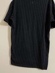 Rag & Bone Short Sleeve Geometric Dot Pattern Tshirt Tee Black Sz S