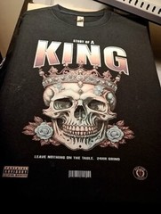 Exclusive graphic t shirts. “Story of A King” . DTF high resolution images.