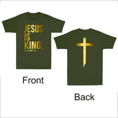 Jesus Is King Revelation 17 14 Bible Scripture Christian Faith Cross Shirt S27