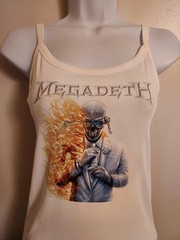 Megadeth tank top flames design Megadeth cropped tank top ribbed Megadeth Shirt
