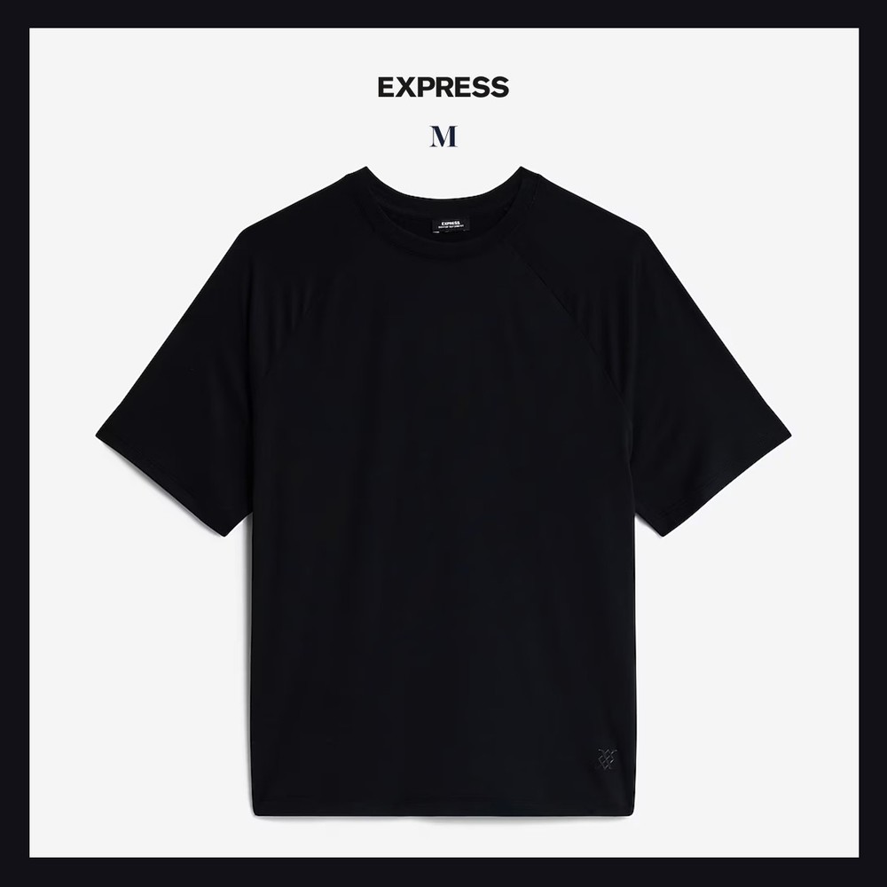 NEW – EXPRESS Men’s Sueded Soft Jersey Crew Neck T-Shirt Pitch Black Sz M $44