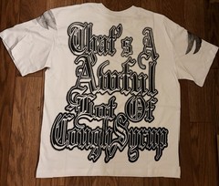 Men’s White/Black Cupid Angel Graphic Print Cotton Knit Crew Neck Tee Size L