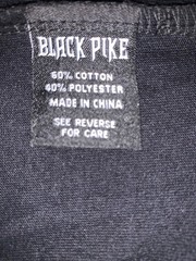 Black Pike men’s all seasons T shirt graphic printed black red white M cott blen