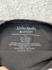 Jujutsu Kaisen Shirt Mens 2XL Black Anime Yuji Gojo Graphic Tee Crunchyroll
