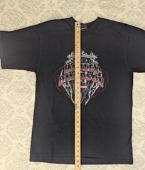 Y2K VTG USA Made Harley Davdison Mens L Blk T-Shirt Flames Heavy Biker Grunge