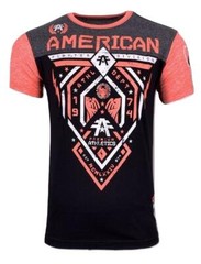 AMERICAN FIGHTER Men’s T-Shirt FAIRBANKS Athletic Biker Black MMA S-5XL
