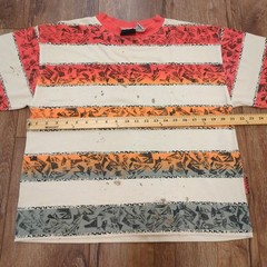 VTG Permit Men Small Shirt Boxy Surf Skate Striped Aztec Ocean Pacific OP Sport