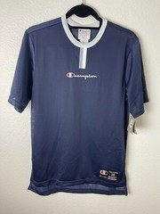 Champion Men’s Classic Jersey Script Logo Navy Blue White Sz 36 Small NWT