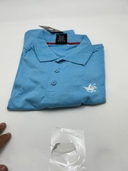 PACIFIC POLO CLUB MEN’S SHORT SLEEVES BUTTONS – SIZE: MEN S – CYAN