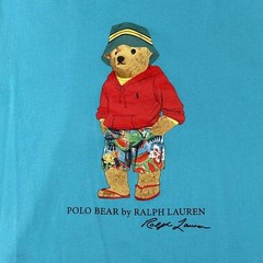 Polo Ralph Lauren Bear Graphic Tee Mens Small Short Sleeve Blue Classic Fit