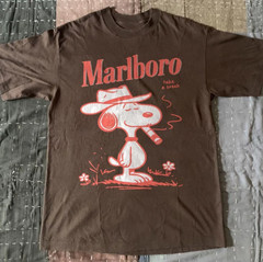 Snoopy Marlboro Take a Break T-Shirt Dark Chocolate Graphic Tee S-5XL