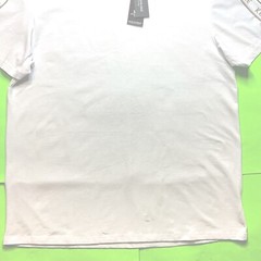 New KENNETH COLE Men’s Short Sleeve T-shirt Size XXL White w/Beige